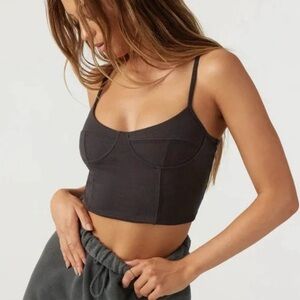 Joah Brown Black Corset Tank!